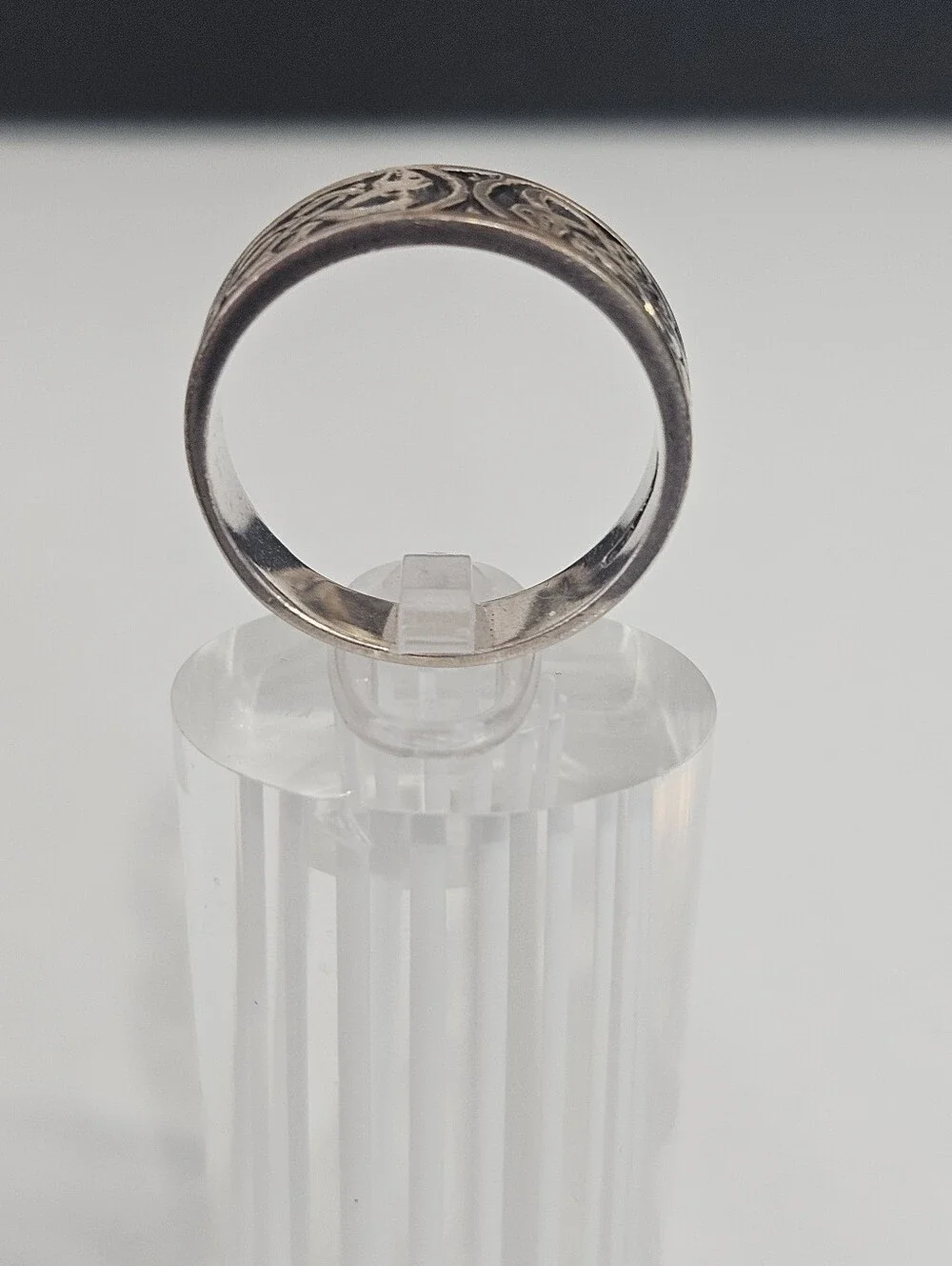 Vintage Viking Snake 925 Band Biker Sterling Silver Ring Size 9 US